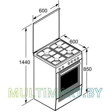 Плита газоэлектрическая Bosch HGD745225R картинка 2